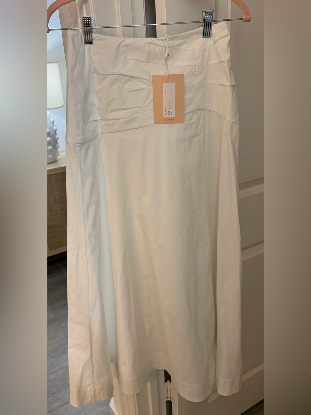 NWT White Poplin Maxi Skirt